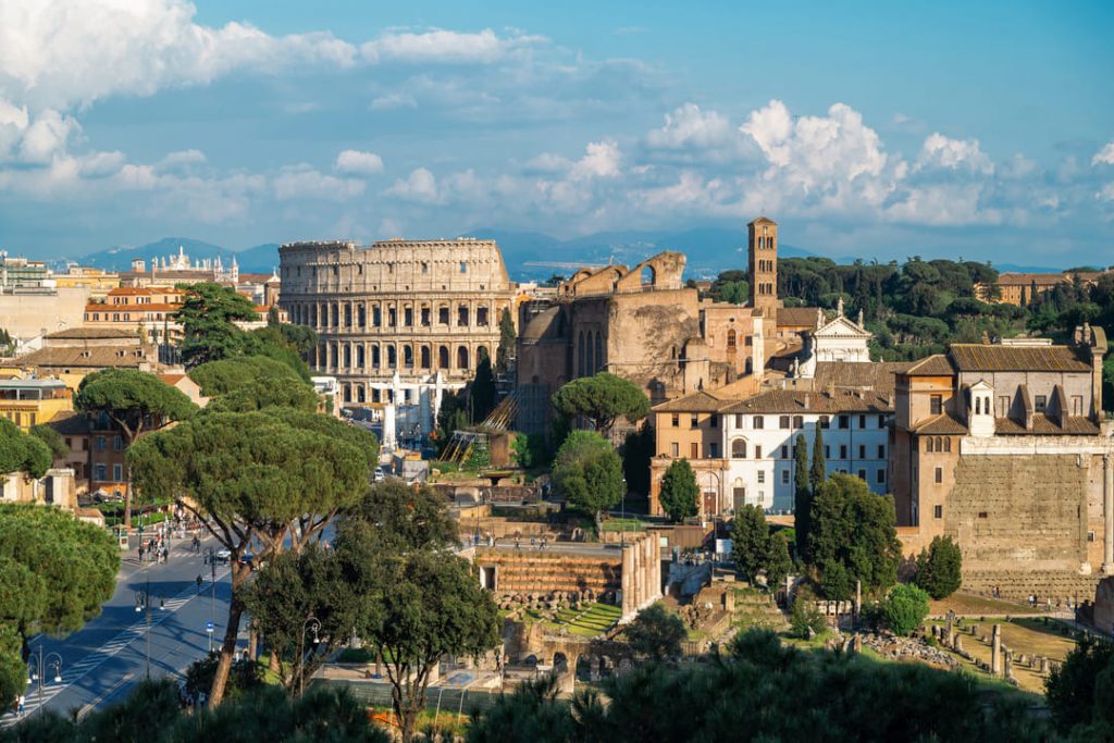 viajar: paisagem da cidade de Roma, na Itália.